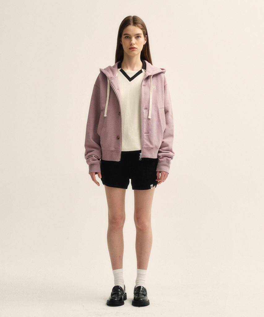 Satur Theo Cotton All Day Hoodie Zip-Up Vintage Rose (Type A)