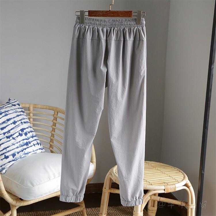 

Летние зауженные брюки из эластичного дышащего быстросохнущего ледяного шелка 2XL