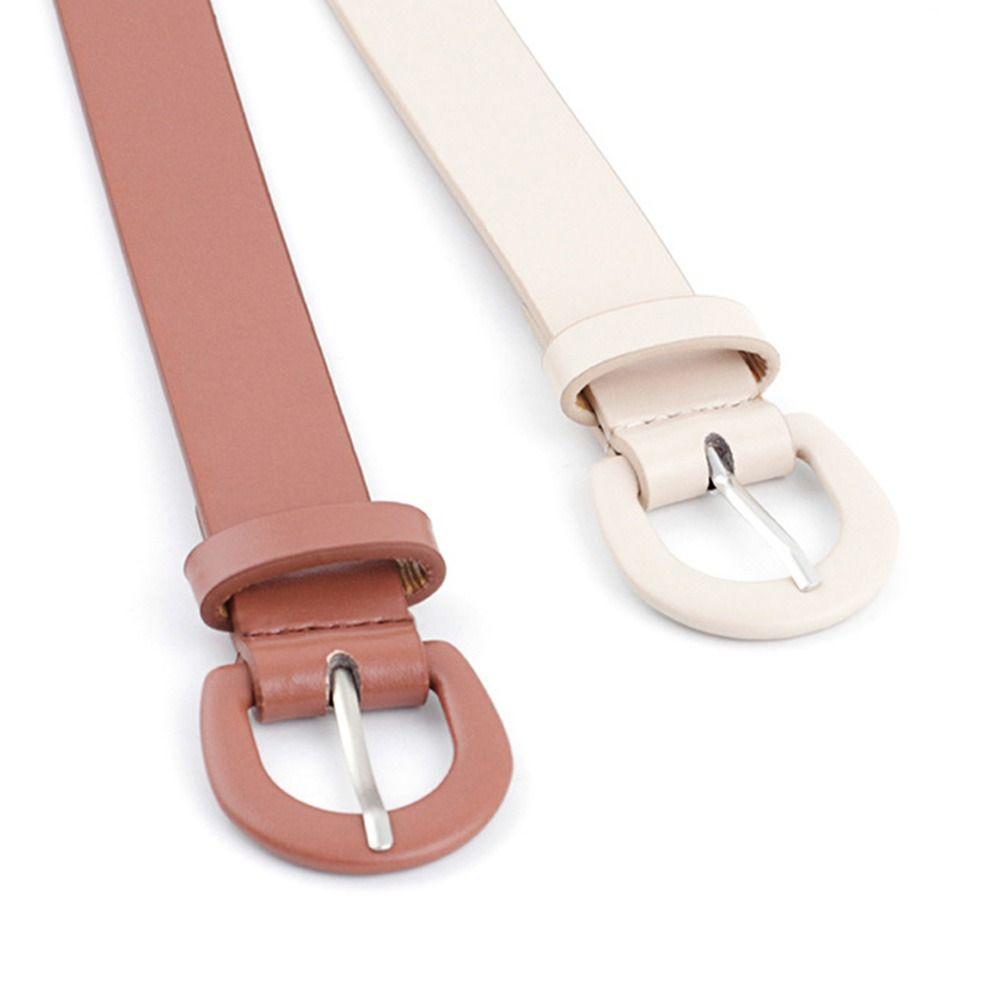 Color Vintage Trouser Dress Belts Horseshoe Buckle Waistband Decorative Waist Strap Leather Belt