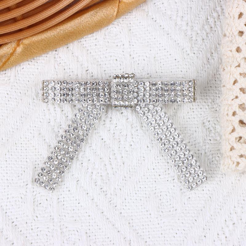 Handmade Pu Rhinestone Bow Brooches For Women Unisex Knot Pins Event Party New Vintage Gifts Backpack Decoration