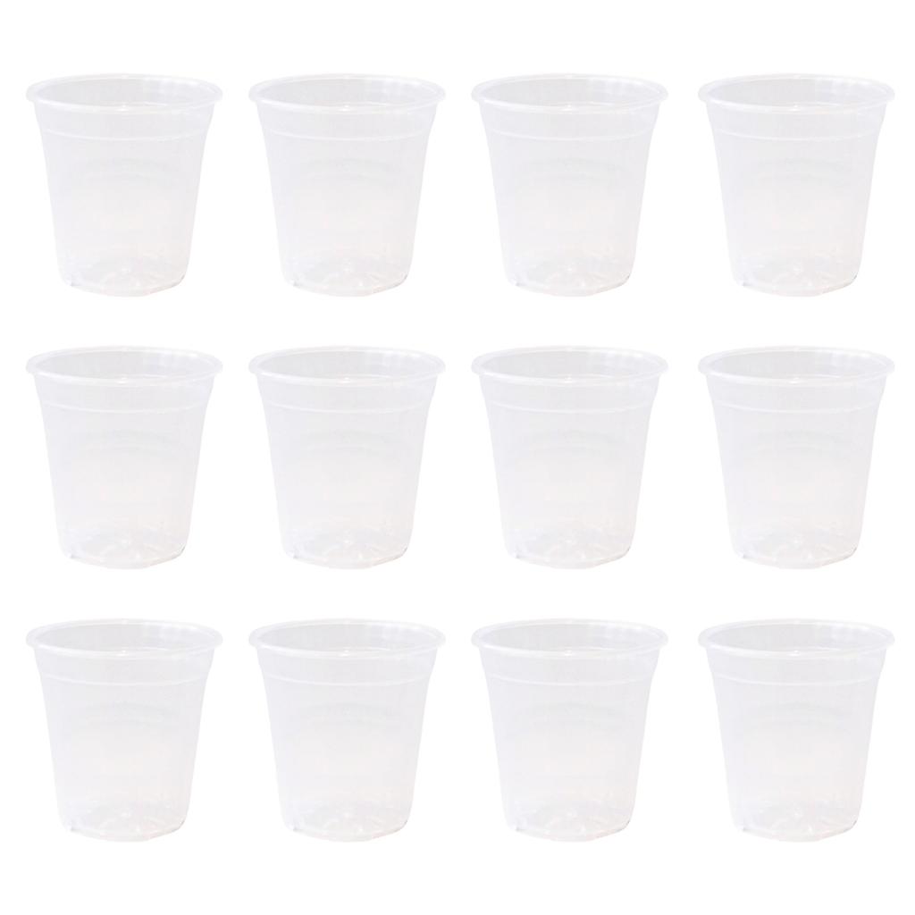 Clear Nursery Pots, 2 Inch Plant Pots with Drainage Holes | Sturdy and Transparent Plastic Flower Pots | Multipurpose Planters for Indoor and Outdoor