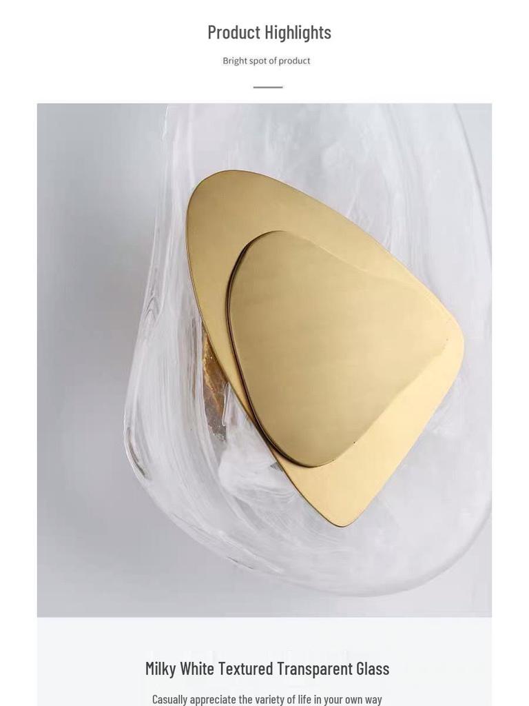 Nordic Modern Glass Wall Lamp - Elegant & Creative Design for Living Room or Bedroom.