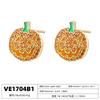 Pumpkin Grimace Ghost Stud Earrings Fun Funny Halloween Spider Web Earrings Ve1701-1705