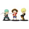 9Pcs Anime One Piece Q Edition Cute Figure Luffy Zoro Sanji Nami Collect Figure Model Cake Decoration Children Toy Gift