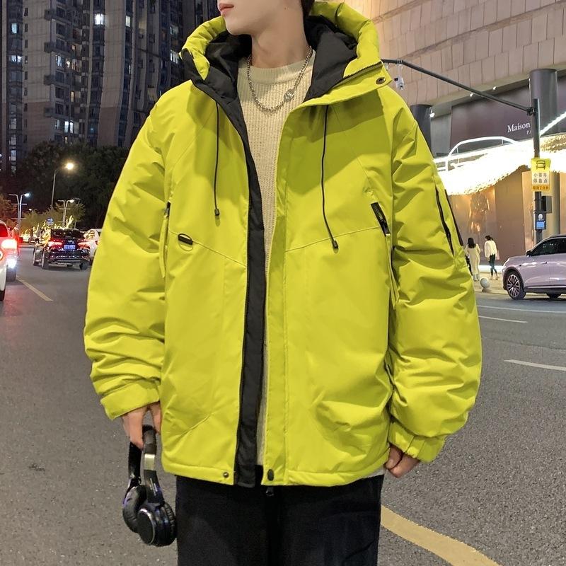 2025 Winter Hooded High Quality Down Jacket Korean Loose Workwear Outdoor Windproof Jacket Trendy Padded Clothing
