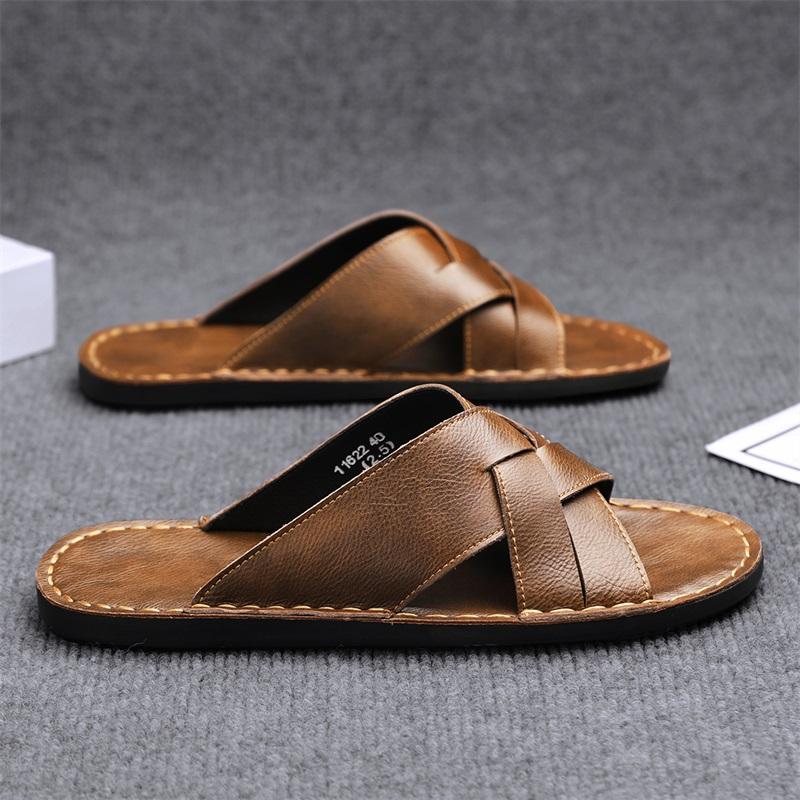 Fashion Non-Slip Summer Shoes Men Flip-flops New Men's Slide Sandals Quick-Dry Male Slippers Casual Lightweight Half Drag Beach Shoes