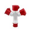 Three Way Industrial Socket Waterproof For Durable 16A32A Y Type Electrical Branch Connector with High Conductivity