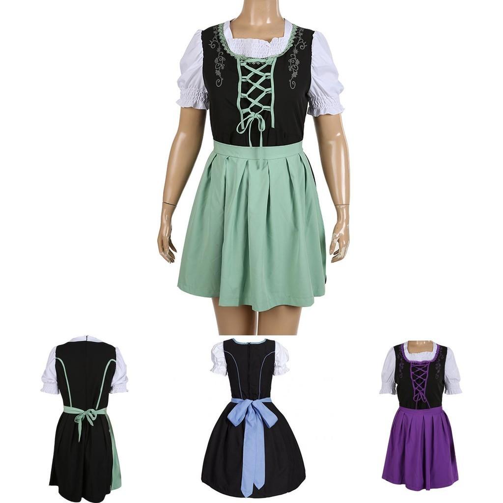 Charmantes deutsches Kleid Bayerisches Dirndl-Kostüm mit eleganter Schürzendekoration