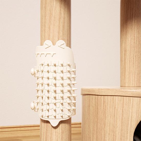 Cat Self Groomer Crocodile Shape Self Grooming Cat Toy Silicone Cat Face Massager Grooming Tool for Table Leg Cat Tree