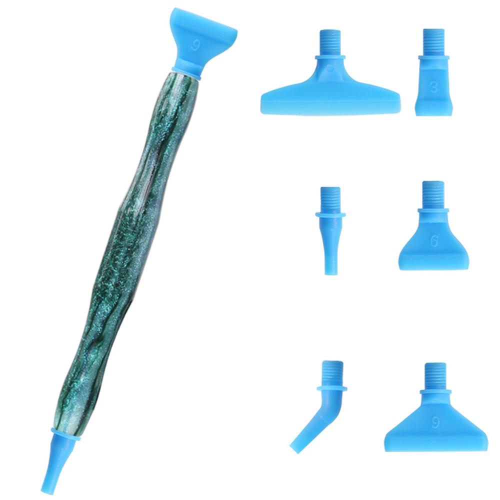 Caneta de Pintura com Diamantes de Resina 5D Fio Cabeças de Caneta de Metal de Reposição Canetas de Broca de Ponta Com Argila Adesiva Artesanato de Arte DIY Pintura com Diamantes