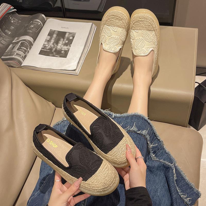 Spring and Summer New Fisherman Shoes Breathable Flat-soled Single Shoes Beijing Cloth Shoes Lazy One Pedal Casual Versatile Shoes