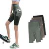 Atmungsaktive Damen-Radshorts mit hohem Bund und Seitentaschen - Keine Peinlichkeitslinie