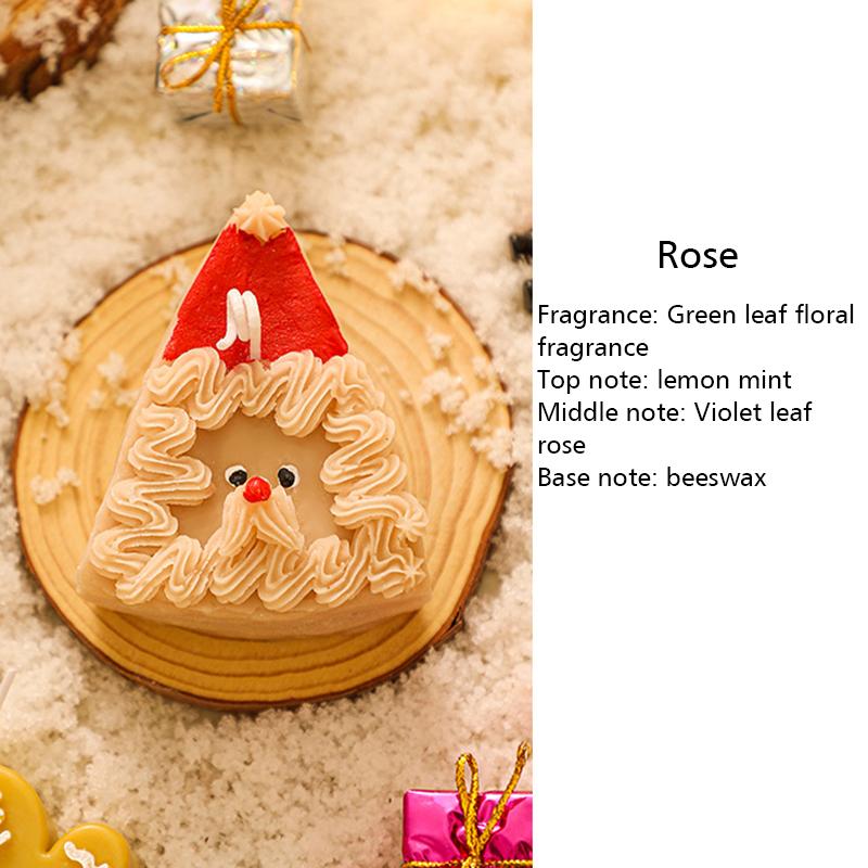 

1 шт. Свечи для торта в виде Санта-Клауса, домашние свечи из смеси соевого воска, милые ароматические свечи, Рождество, коричневые, красные, белые, декор для стола B коричневый