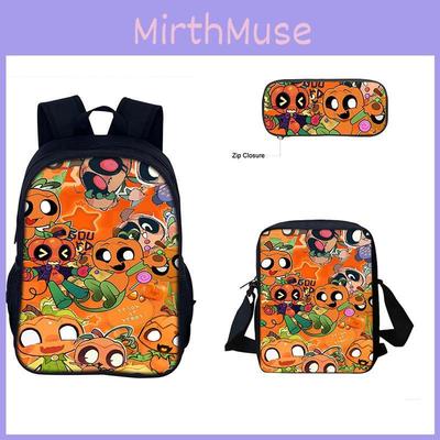 Dandys World Gourdy Cartoon Backpack Set For Kids With Waterproof Polyester For School And Daily Use