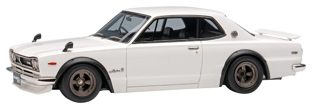 

Makeup Vision Масштаб 1/43 Nissan Skyline 2000 GT-R (KPGC10) 1971 со спойлером (Колёса Works) Белый, Готовая модель VM244B