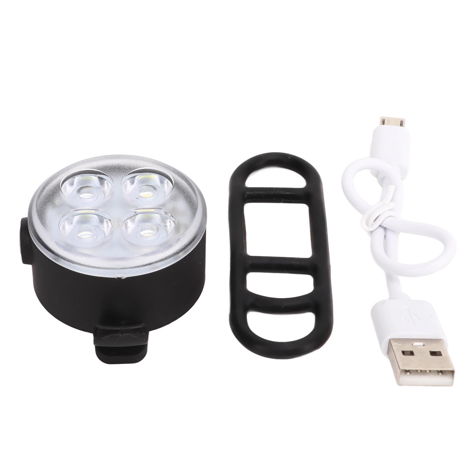 USB Rechargeable Bike Taillight Waterproof Mountain Bike Safety Warning Rear Light for Outdoor Cycling White