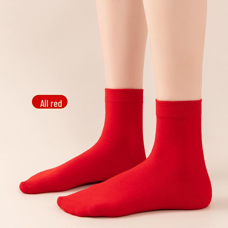 

Червоні шкарпетки Zodiac Year Mid-Tube - Весільні шкарпетки унісекс осінь/зима Women s Size (33-39)