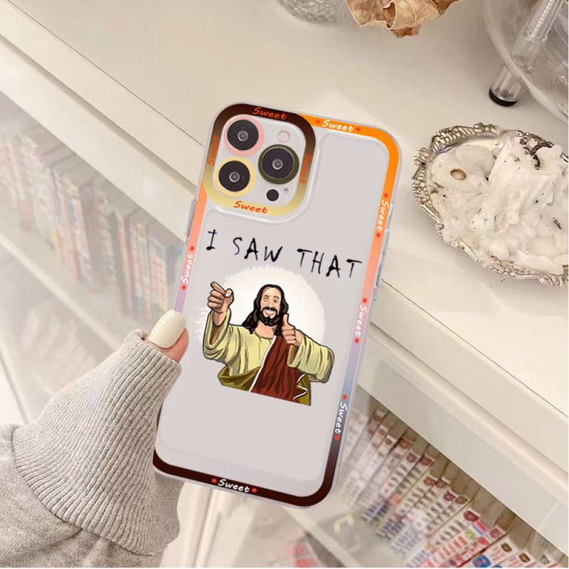Nový křesťanský náboženský pouzdro na telefon s Ježíšem pro iPhone 11 12 13 Mini Pro Max 14 Pro Max Pouzdro skořepina