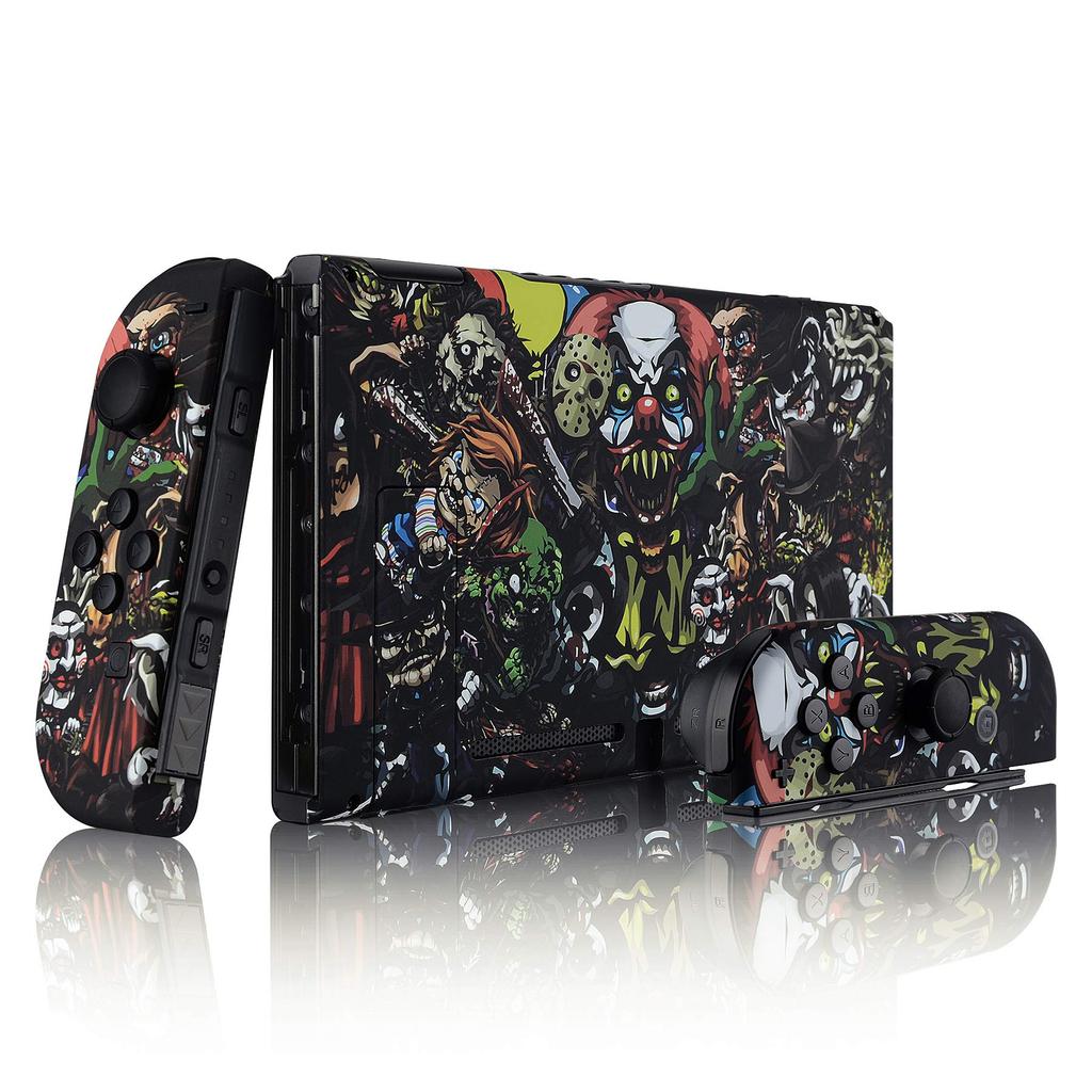 Comes with Back Plate for eXtremeRate Switch Patterned Custom DIY Replacement Case Shell for Holder Handle Controller Housing for and Full Button Set