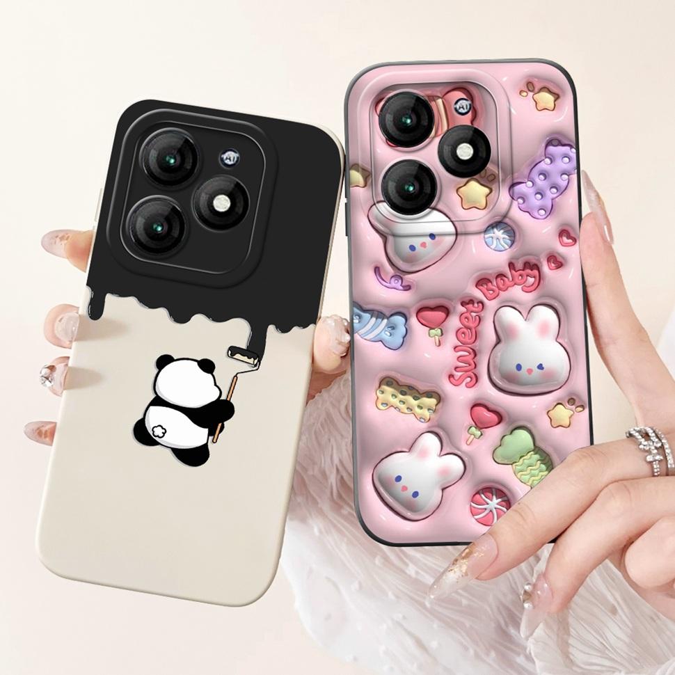 For Itel A70 A665L Case Soft Silicone Fashion Rabbit Phone Cover For Itel A 70 A70 Fundas ItelA70 Casing Shockproof Cover