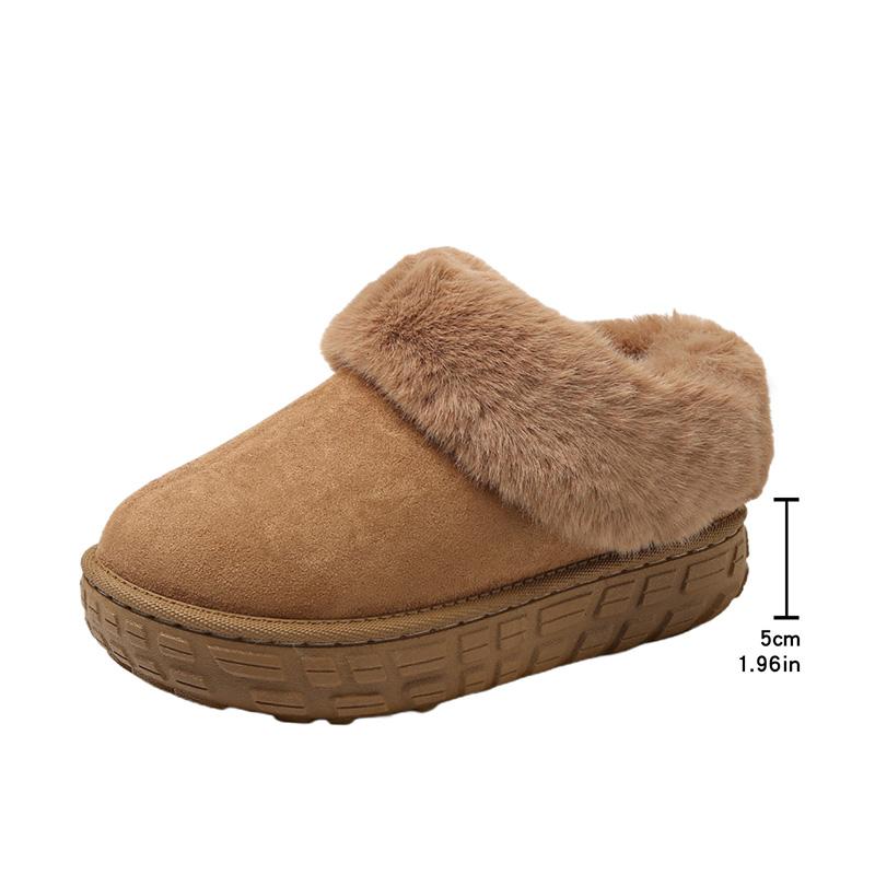 Mote Pluss Størrelse Flate Snøstøvler for Kvinner 2025 Vinter Myke Tykksålede Chunky Plattform Casual Støvler Varm Komfort Sklisikre Ankelstøvler