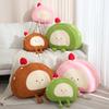 Cute Dopamine Swiss Roll Bedside Cushion Dormitory Bedside Cushion Doll On The Bed with Pillow Plush Toy Doll Bay Window Waist with Doll