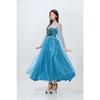 Elsa character princess dress frozen Halloween cosplay fairy princess queen dress blue dress