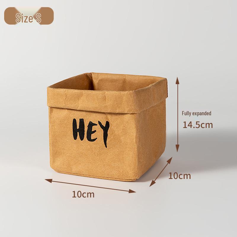 Large Waterproof Washable Kraft Paper Storage Bag for Refrigerator or Desktop Organization, Thickened for Durability, Flower Pot Cover