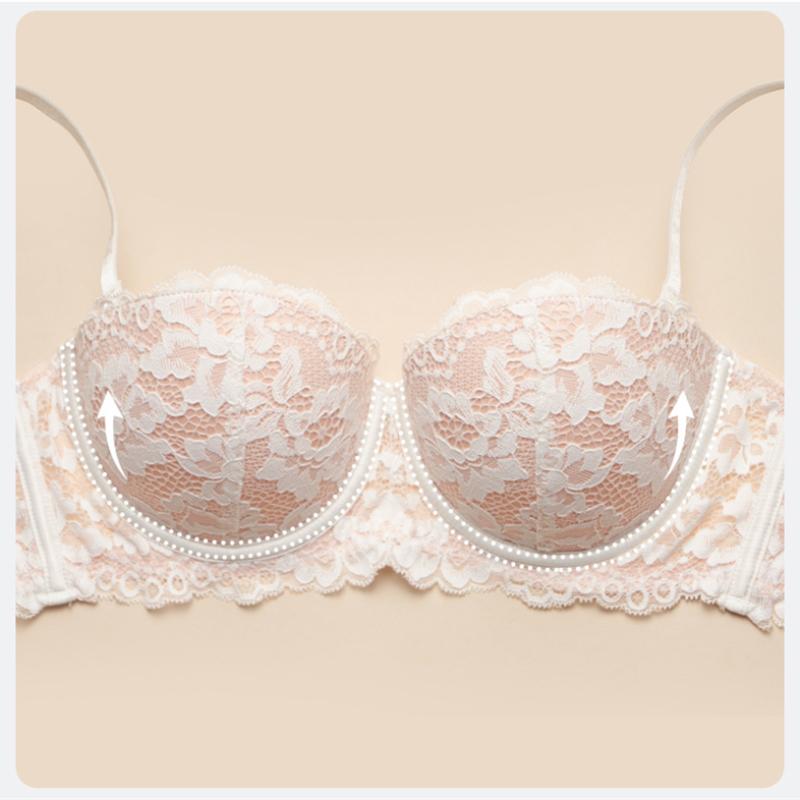Sexy Spitze Bh Frauen 1/2 Tasse Bügel Bhs Damen Push-Up Unterwäsche Trendy Floral Büstenhalter Weibliche Bequeme Dessous