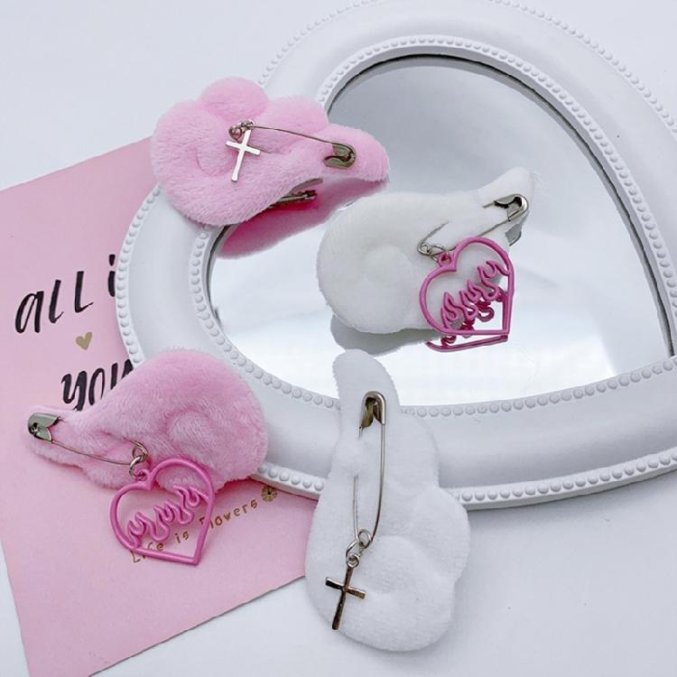 Delicate Hair Accessory with Soft Angel Wing Fashionable Hair Clips Ornament