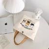 Versatile Canvas Handbag: Compact Lunch Bag for Female Students and Office Workers