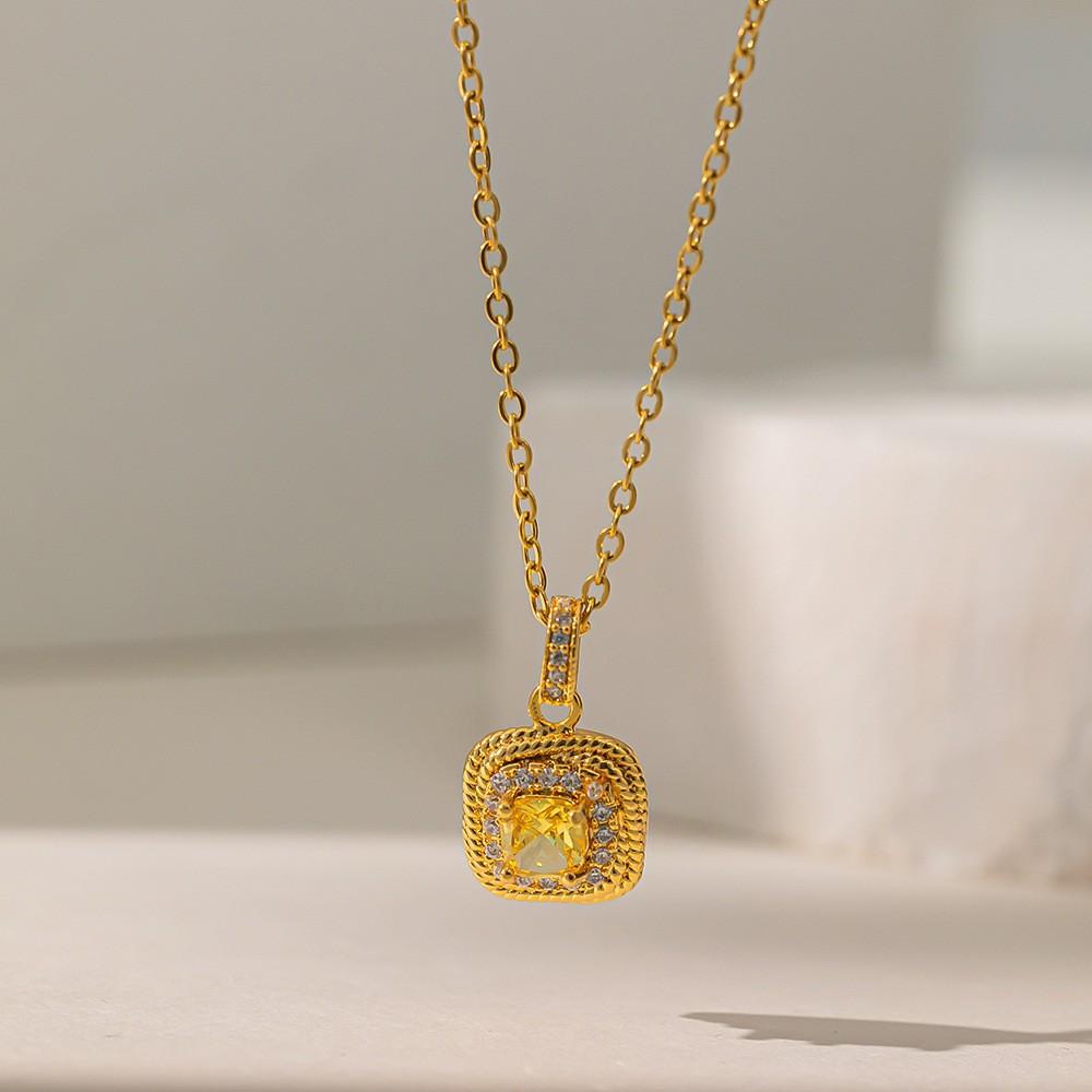 Elegant Burgundy Cherry Necklace For Women Minimalist Luxury Collarbone Chain Delicate Pendant