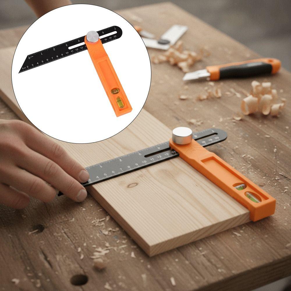 High Precision Measuring Tool Adjustable Right Angle Ruler Angle Marking Angle Ruler Woodworking