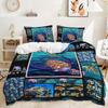 3D Marine Animal Bedding Set Turtle Duvet Cover Pillowcase 2/3pcs Single Double Bed Cover Gift Home Textile