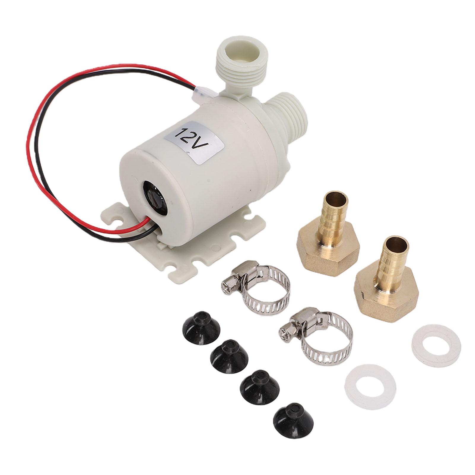 

Water Circulation Pump Booster 3meter Lift 8L Min Brushless Submersible Pump for Solar Water Heater White