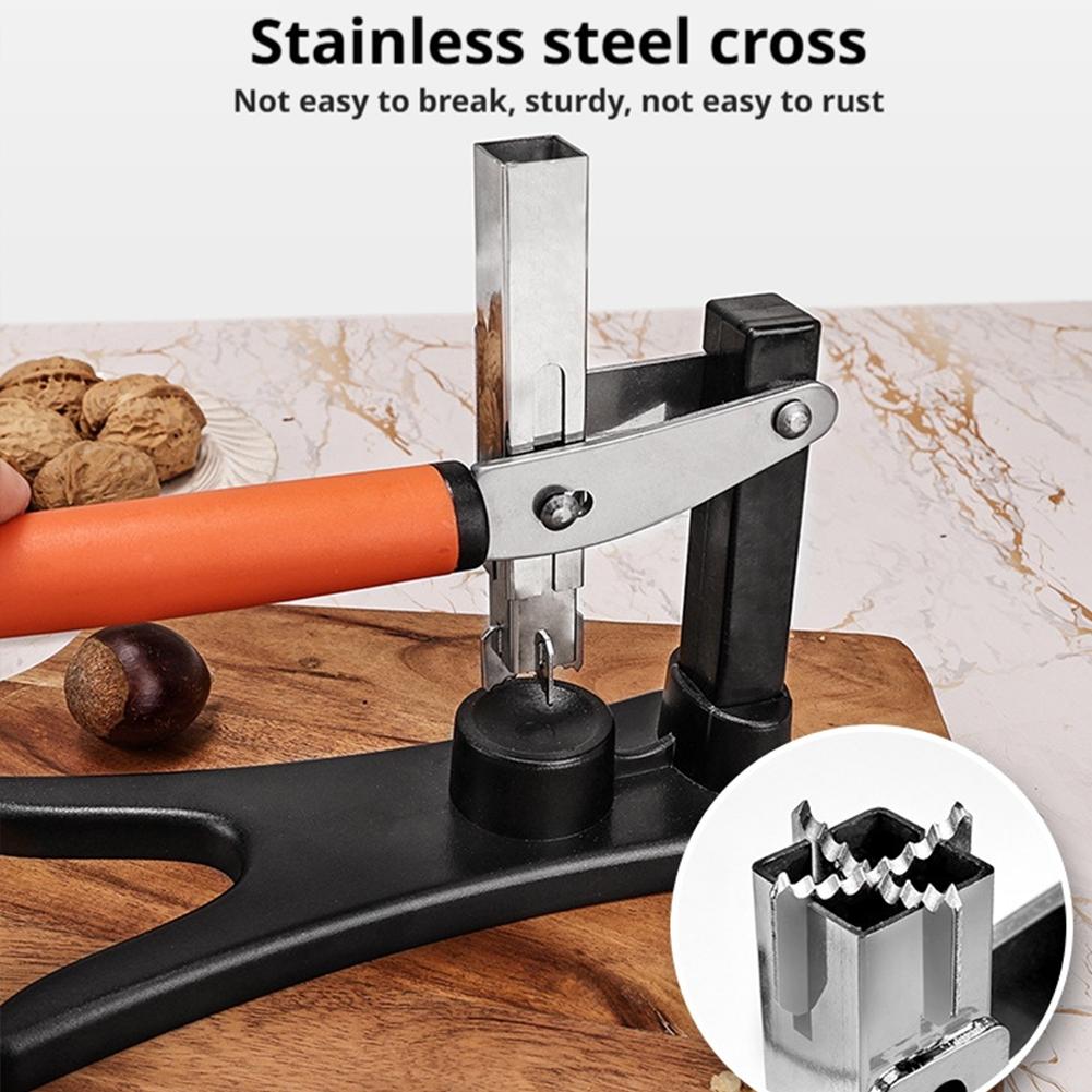 Chestnut Cutter Stainless Steel Chestnut Sheller Non Slip Handle Cracking Sheller Portable Nutcracker Chestnut Clip Kitchen Tool