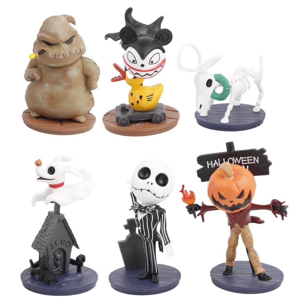 10 Jack Skellington Christmas & Halloween Ornaments for Car Decoration