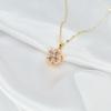 Rotating Four-Leaf Flower Necklace Female Summer Titanium Steel Chain Does Not Fade