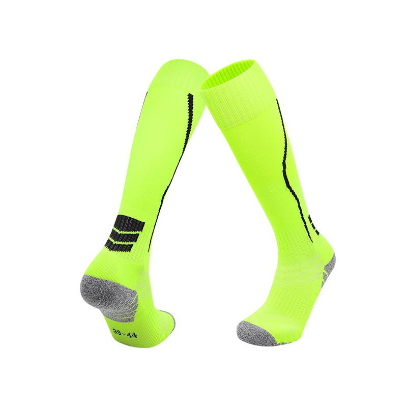 Professional Men's Breathable Non-slip Football Socks - Wear-resistant, Sweat-absorbing, Long Training Stockings.