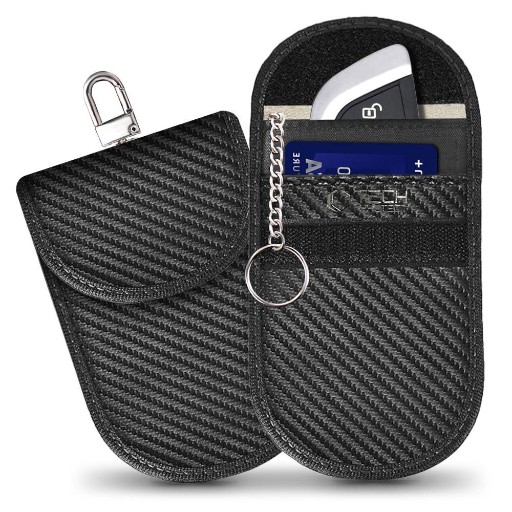 Faraday Cage Tech-Protect Klr100 Pouch Keyless Rfid Signal Blocker Case Carbon
