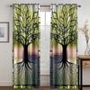 Závěs se vzorem tajemné větve - Odolný vůči povětrnostním vlivům Odolný závěs Vhodné do obývacího pokoje Ložnice Dekorativní domácí závěs