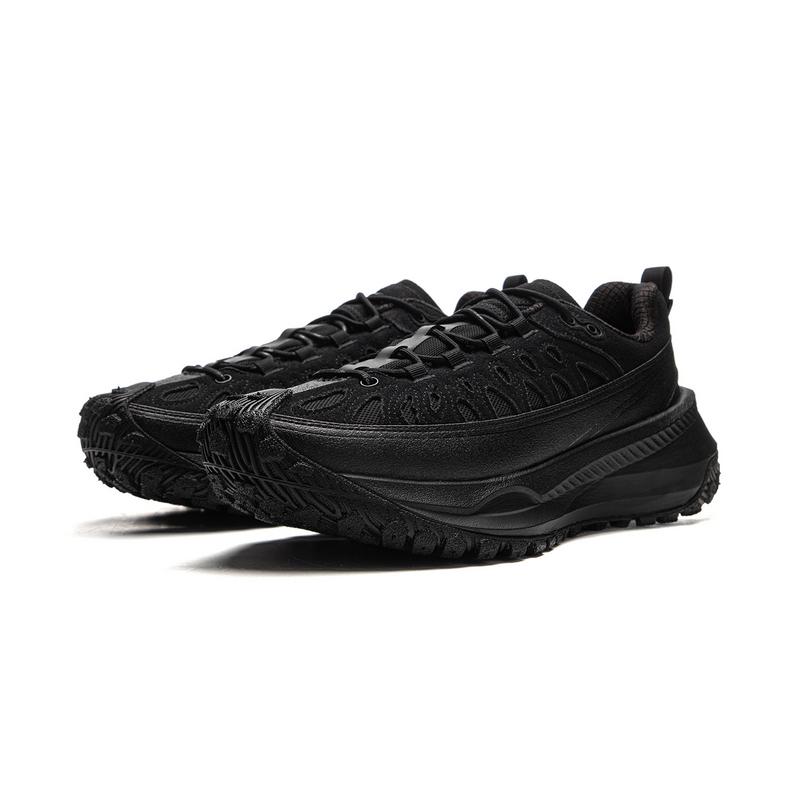Li Ning Cushioning Breathable Coverage Low top Casual Shoes Unisex Black AZGV175-9