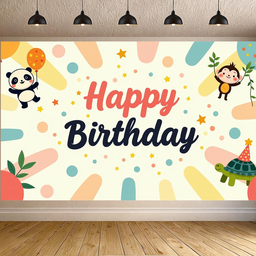 Lightweight Animal Theme Celebration Decoration Balloon Banner For Outdoor Indoor Festive Event