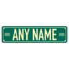 Personalisierter 2D-Flachguss-Straßenschild | 15,75×3,94\ Benutzerdefinierter Name & Nachricht | Mehrfarbige Wanddekoration für jede Szene