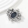Antiker rechteckiger Strass-Broschen-Pin für Damen Mädchen Vintage Barock Kristall Muschel Perle Viktorianischer Stil Broschen Revers-Pins Hochzeits Schmuck Geschenk