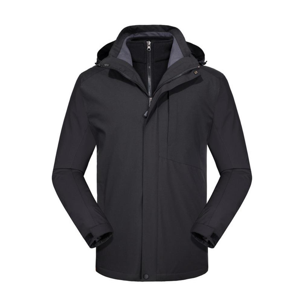 Jacket Women's Windproof Waterproof Removable Fleece Jacket Men's Warm