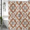 Abstract Pattern Shower Curtain, Bathroom Decorative Shower Curtain, Waterproof Shower Curtain with Hooks