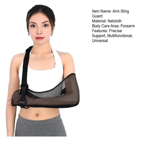 Arm Sling Shoulder Immobilizers Adjustable Ergonomic Medical Shoulder Sling Breathable Arm Brace for Torn Rotator Cuff Wrist Elbow Injury Support