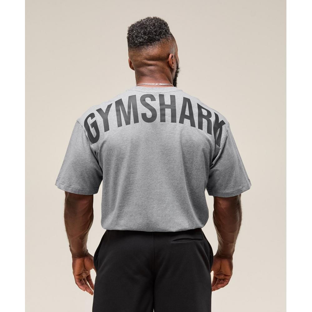 Gymshark Power T shirT Charcoal Core Marl Black A2c9e Gdhc