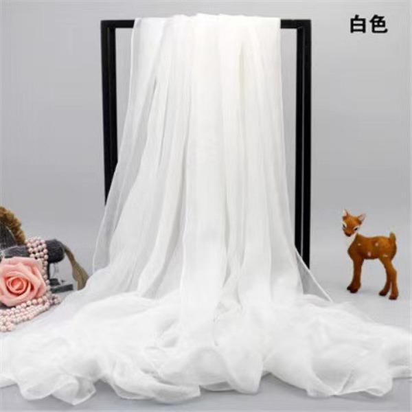 Großer, roter, übergroßer Chiffon-Schal in Volltonfarbe aus Seide, Sonnenschutzschal für den Strand im Frühling und Sommer, vielseitiger großer Schal für Tanzpartys